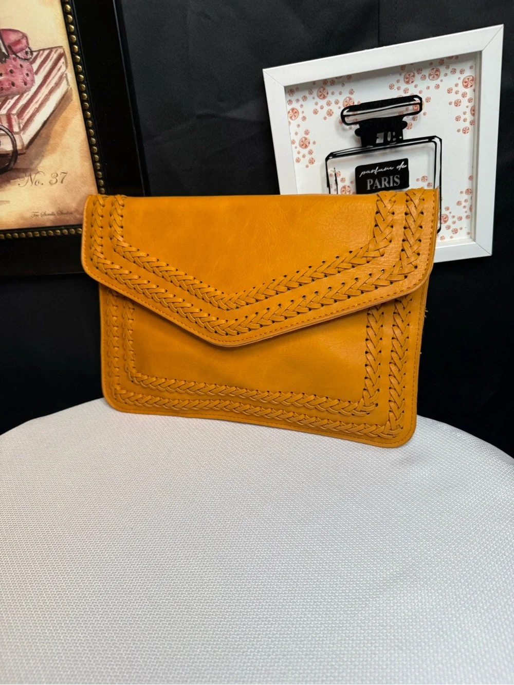 Stylish Mustard Yellow Women's Envelope Clutch